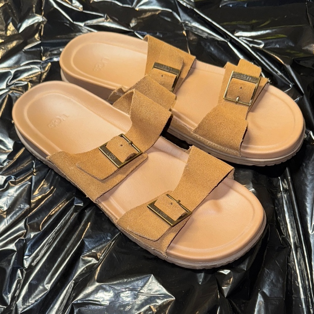 UGG Tan Sandals with Buckle Straps